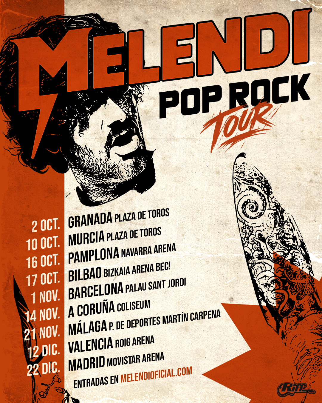 Melendi Pop Rock Tour 2026 1080x1350